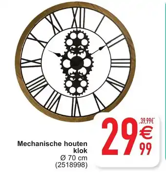 Cora Mechanische houten klok aanbieding