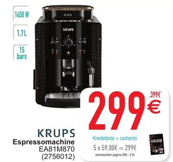 Cora Espressomachine aanbieding