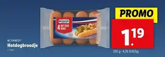 Lidl Hotdogbroodje aanbieding