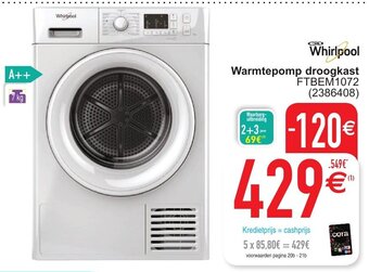 Cora Warmtepomp droogkast aanbieding