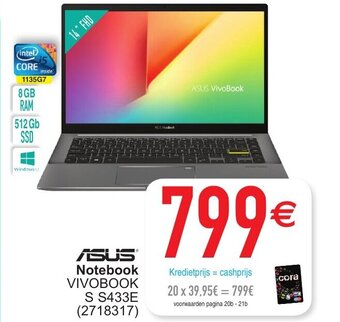 Cora Notebook aanbieding