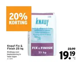 GAMMA Knauf Fix & Finish 25 kg aanbieding