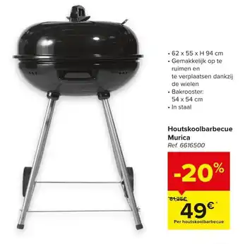 Carrefour Houtskoolbarbecue murica aanbieding