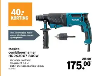 GAMMA Makita combiboorhamer HR2630X7 800W aanbieding