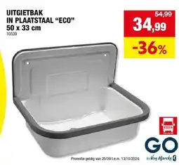 Hubo UITGIETBAK IN PLAATSTAAL “ECO” 50 x 33 cm aanbieding