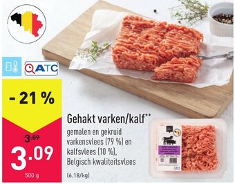 ALDI Gehakt varken/kalf aanbieding