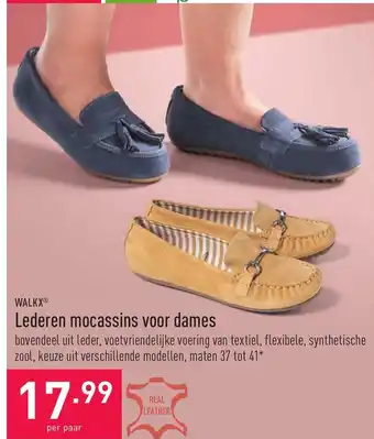 ALDI Lederen mocassins voor dames aanbieding