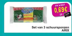 Cora Arix set van 3 schuursponzen aanbieding