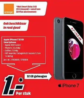 MediaMarkt Apple iphone 7 s32gb martphone aanbieding