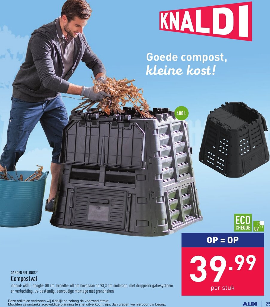 Compostvat promotie bij ALDI