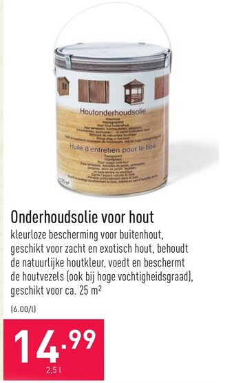 Onderhoudsolie voor hout