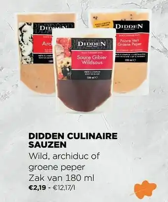 Jumbo Didden culinaire sauzen wild archiduc of groene peper aanbieding