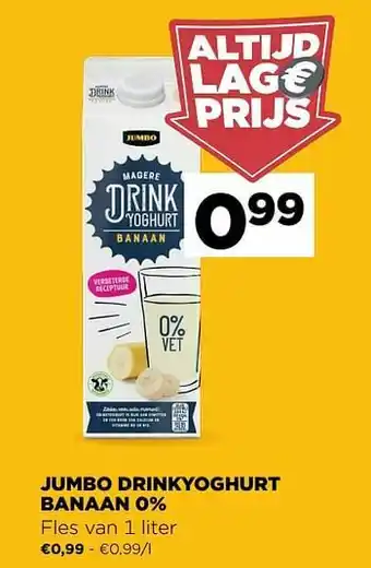 Jumbo drinkyoghurt banaan 0%