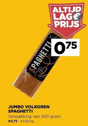Jumbo Jumbo volkoren spaghetti aanbieding