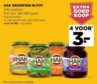 Jumbo Hak appelmoes light aanbieding