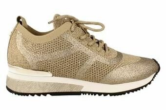Berca Shoes La Strada Sneaker Laag Dames Trend Mesh - Goud aanbieding