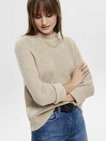 Berca Shoes Only Trui Ponly Trui Jade Zacht - Beige aanbieding