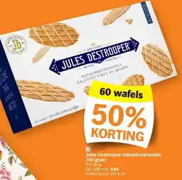 Albert Heijn Jules Destrooper natuurboterwafels 700 gram aanbieding
