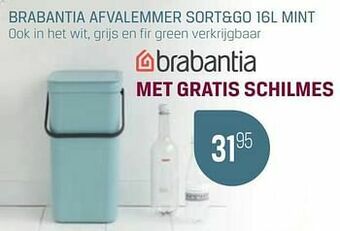 Brabantia afvalemmer sort&go 16l mint