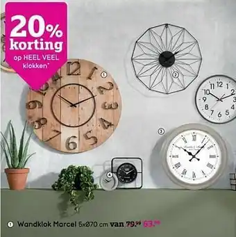 Wandklok marcel