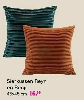 Leen Bakker Sierkussen reyn en benji aanbieding