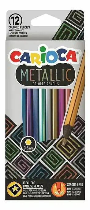 Carioca kleurpotlood Metallic - 12 stuks