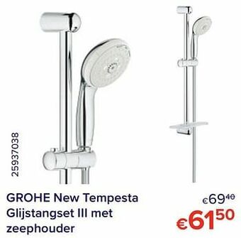 Euroshop Grohe new tempesta glijstangset iii met zeephouder aanbieding