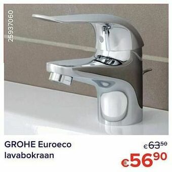 Euroshop Grohe euroeco lavabokraan aanbieding