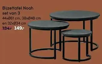 Leen Bakker Bijzettafel noah set van 3 aanbieding
