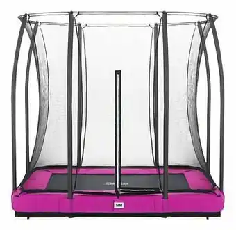 Dreamland Salta inbouwtrampoline met veiligheidsnet Comfort Edition Ground L 2,14 x B 1,53 m roze aanbieding