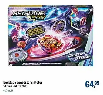 Makro Beyblade speedstorm motor strike battle set aanbieding