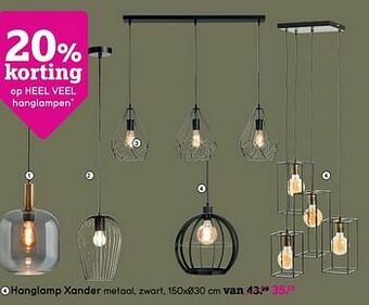 Leen Bakker Hanglamp xander aanbieding
