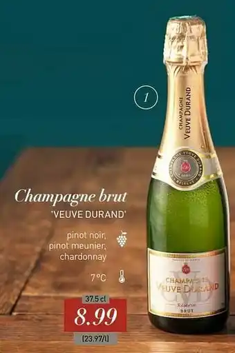 ALDI Champagne brut veuve durand aanbieding