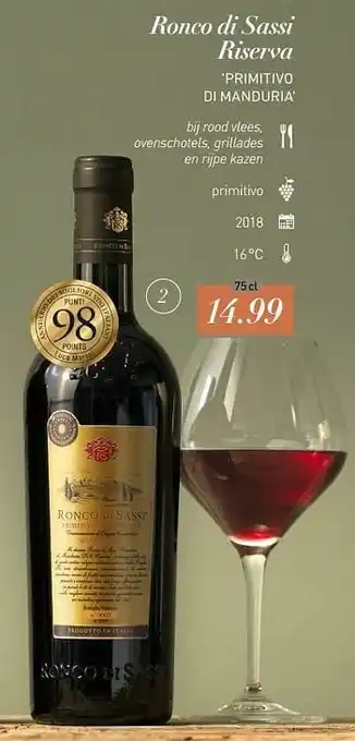 ALDI Ronco di sassi riserva primitivo di manduria aanbieding