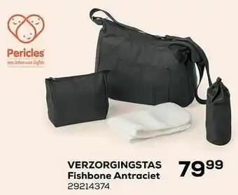 Verzorgingstas fishbone antraciet