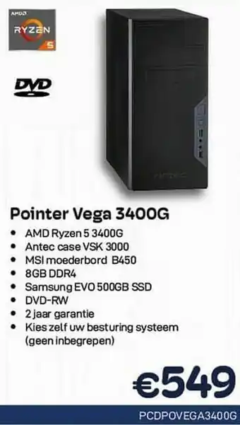 CompuDeals Pointer systems pointer vega 3400g aanbieding