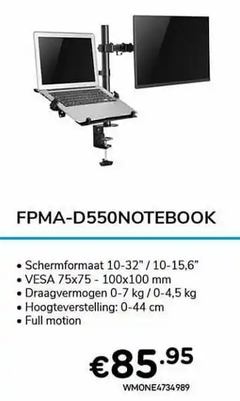 CompuDeals Newstar monitor bureausteunen fpma-d550notebook aanbieding