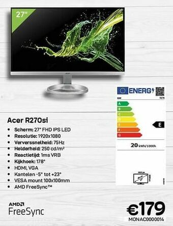 CompuDeals Acer r270si aanbieding