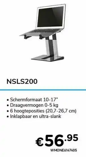 CompuDeals Newstar laptop stands nsls200 aanbieding