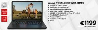 CompuDeals Lenovo thinkpad e15 intel i7-10510u aanbieding