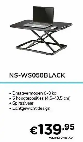 CompuDeals Newstar laptop stands + meer ns-wso5oblack aanbieding