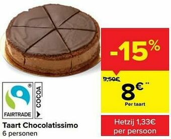 Carrefour Market Taart chocolatissimo aanbieding