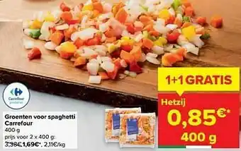 Groenten voor spaghetti carrefour