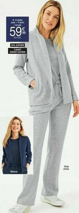 Damart Vest + t-shirt + broek aanbieding