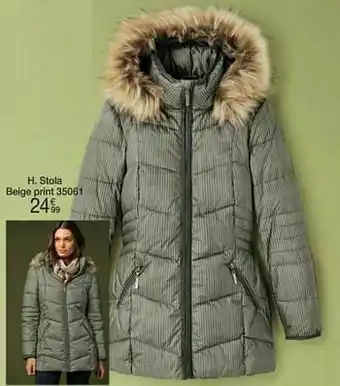 Damart Stola beige print 35061 aanbieding