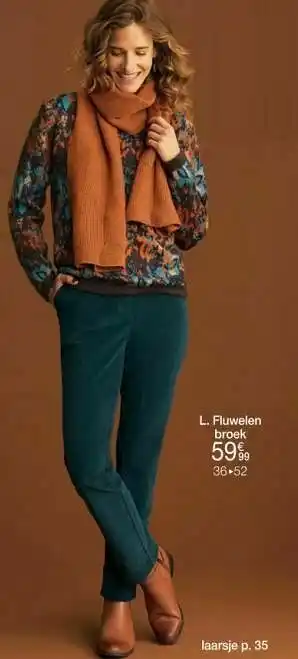 Damart Fluwelen broek aanbieding