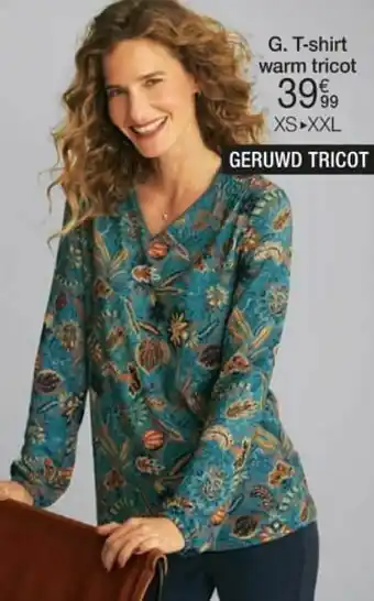 Damart T-shirt warm tricot aanbieding