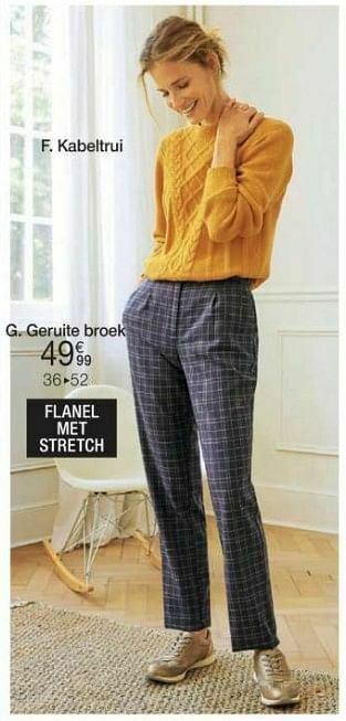 Damart Geruite broek aanbieding