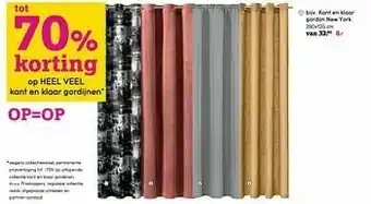 Leen Bakker Kant en klaar gordijn new york aanbieding
