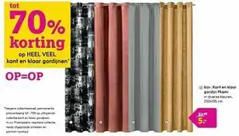 Leen Bakker Kant en klaar gordijn miami aanbieding